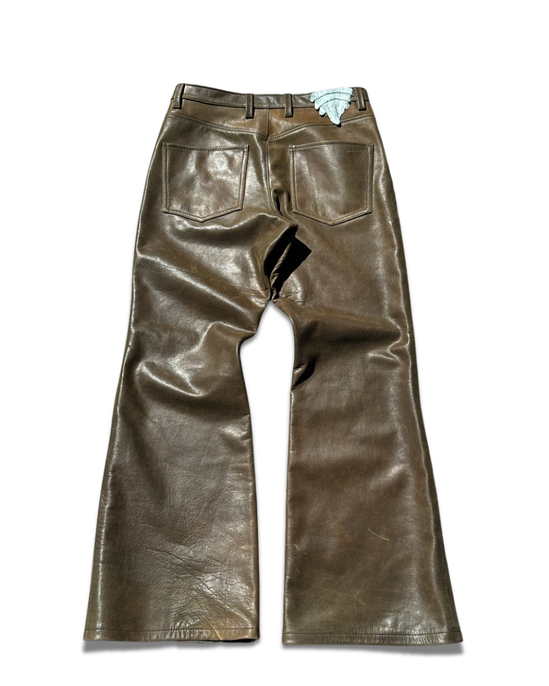 OLIVE LEATHER PANTS