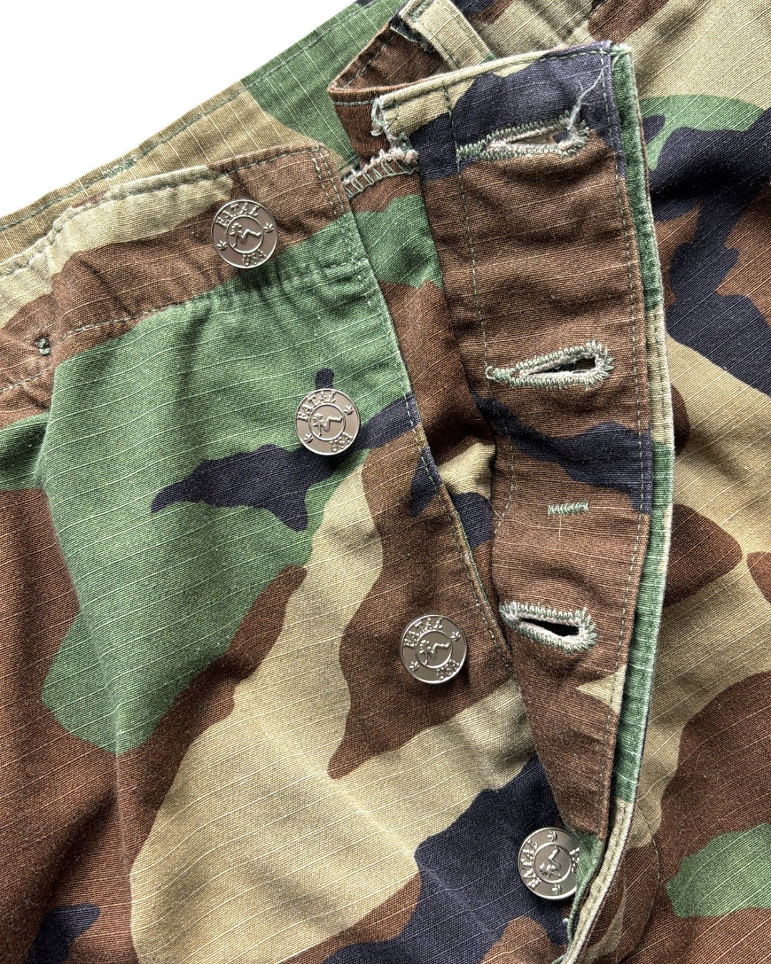 1/1 Reworked Vintage Military Leather Cargo Shorts