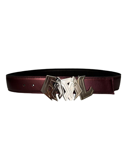 PURPLE METALLIC LEATHER BELT