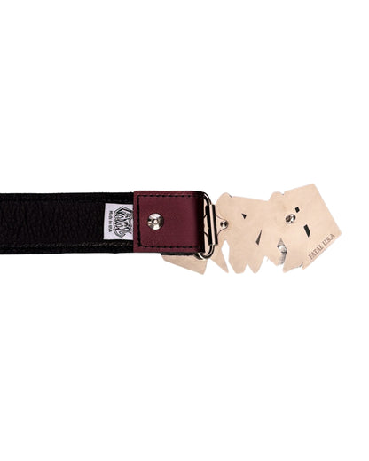 PURPLE METALLIC LEATHER BELT